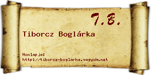 Tiborcz Boglárka névjegykártya