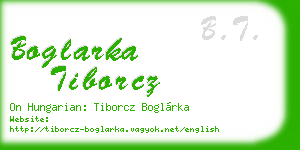 boglarka tiborcz business card